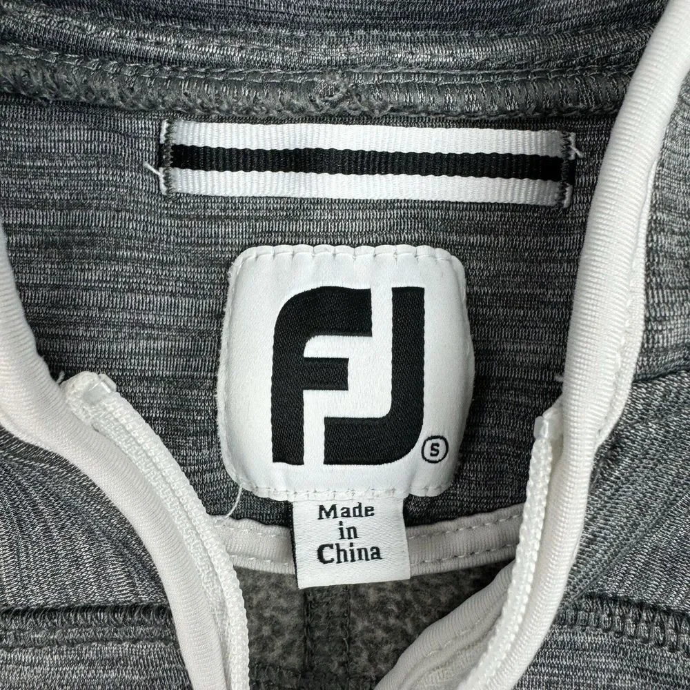 Footjoy Jacket Womens Small Gray Pullover Running Golf Full Zip Hooded‎ EUC